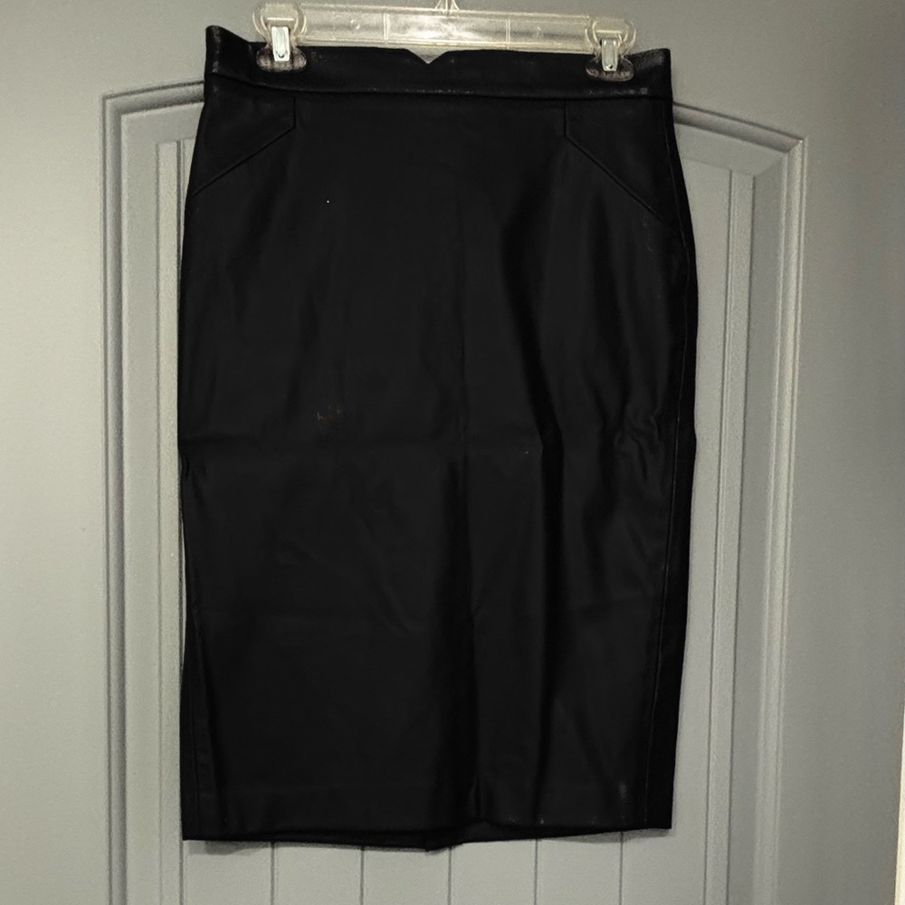Philosophy Classic Black faux leather Pencil skirt.  Excellent condition.